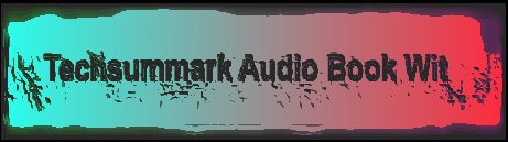 A top heading image with text that reads Techsummark Audio Book Wit